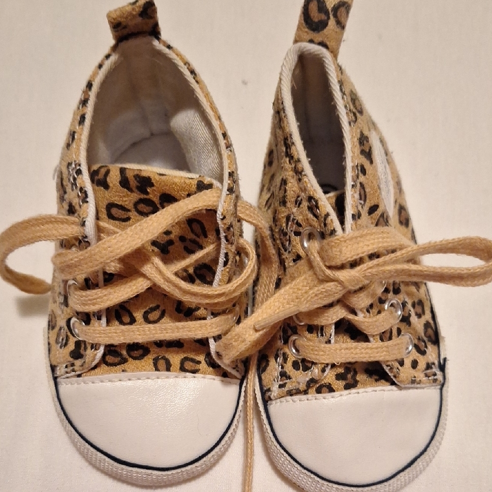 Leopard Print Kids Sneakers